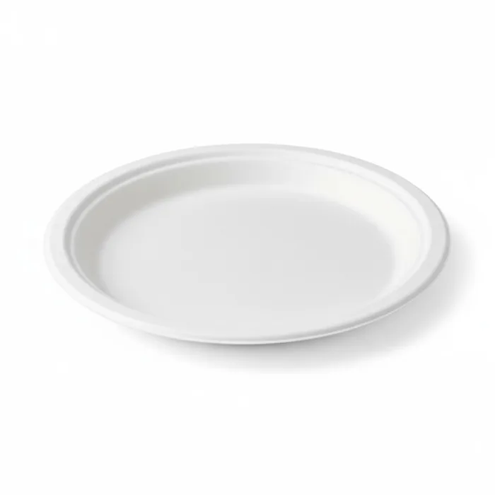 EcoPrime 10 inch round compostable bagasse plate