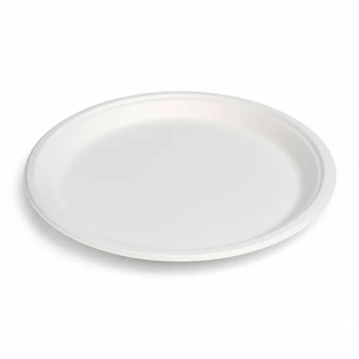 EcoPrime 11 inch round compostable bagasse plate