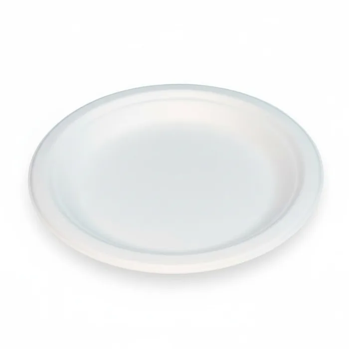 EcoPrime 6 inch round compostable bagasse plate